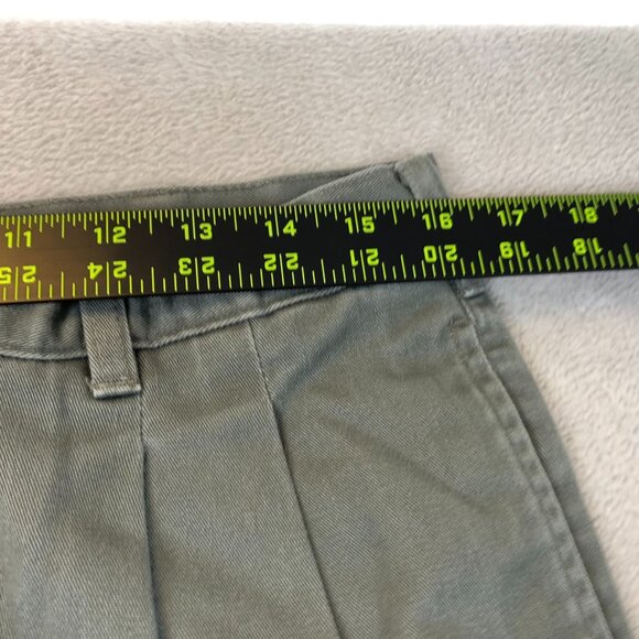 Geoffrey Beene Mens Pants Size 34x32 Pleated Khaki Chino Casual Straight Green - Picture 6 of 12